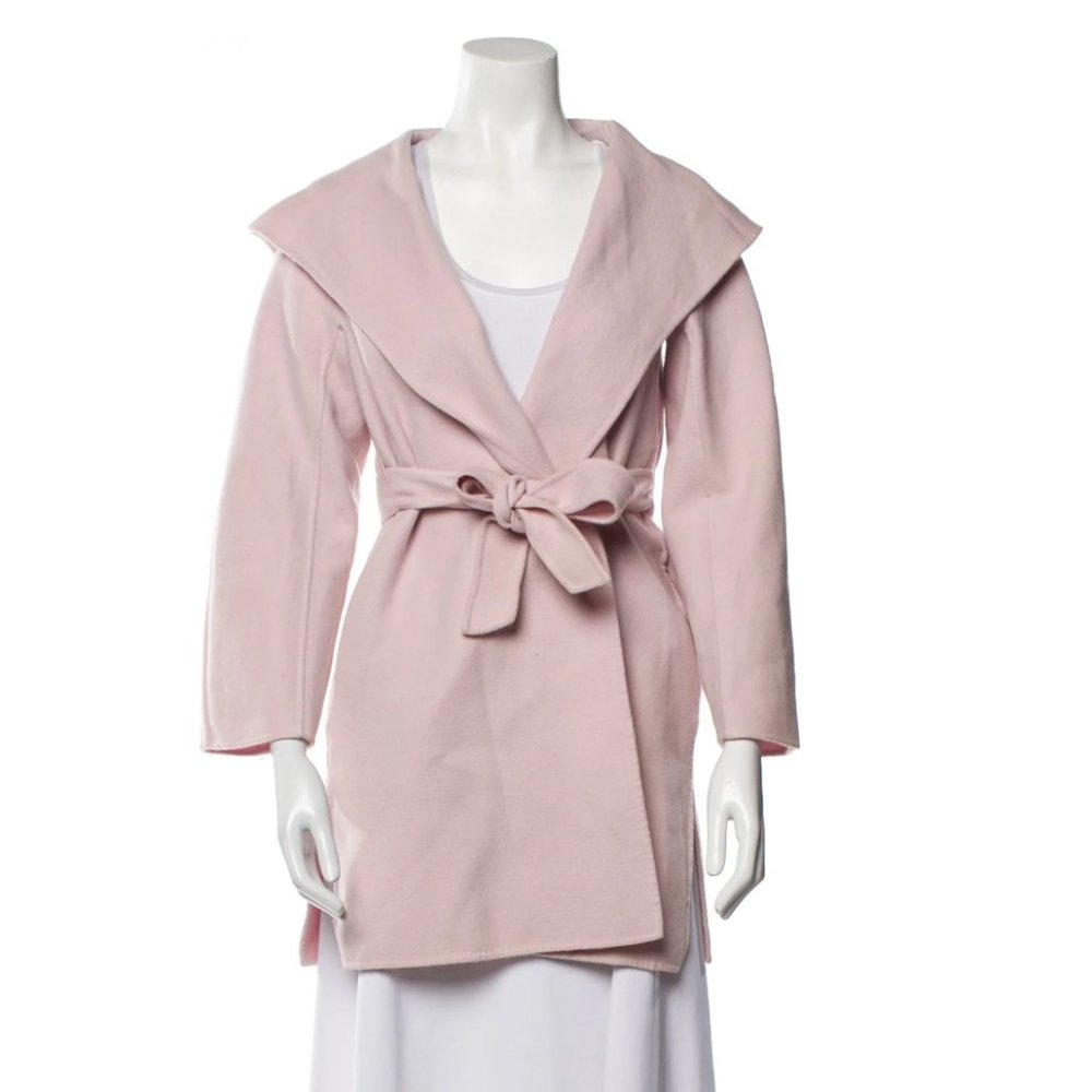 100% Authentic Max Mara Studio Virgin Wool Coat Pink Medium Size 6